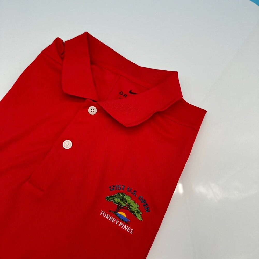 Nike Men's Dri-FIT Victory 121st US Open Torrey Pines Golf Polo, Size Small, Red